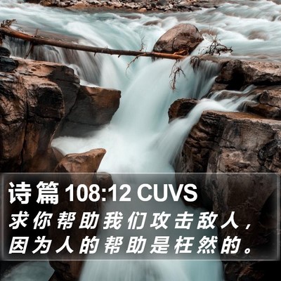 诗 篇 108:12 CUVS Bible Verse Image