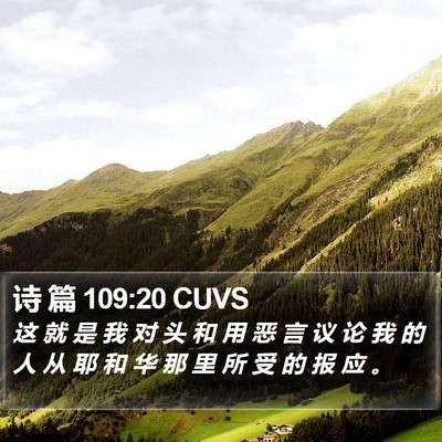 诗 篇 109:20 CUVS Bible Verse Image