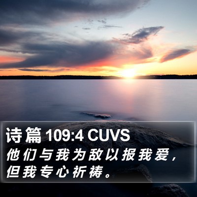 诗 篇 109:4 CUVS Bible Verse Image