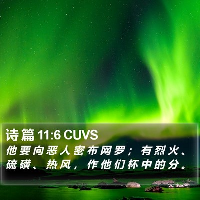 诗 篇 11:6 CUVS Bible Verse Image