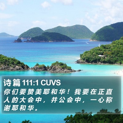 诗 篇 111:1 CUVS Bible Verse Image