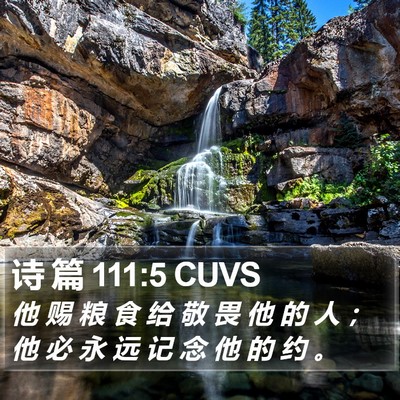 诗 篇 111:5 CUVS Bible Verse Image