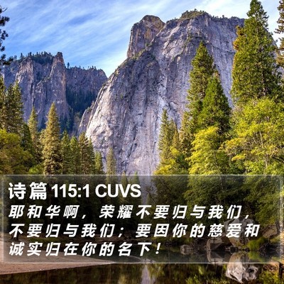 诗 篇 115:1 CUVS Bible Verse Image