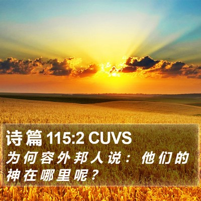 诗 篇 115:2 CUVS Bible Verse Image