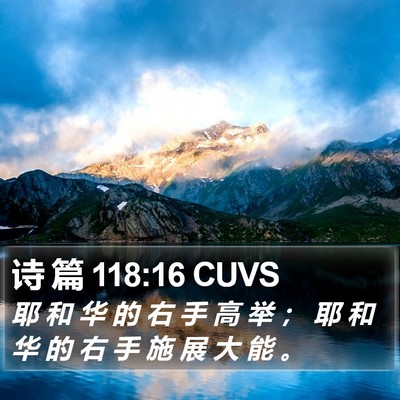诗 篇 118:16 CUVS Bible Verse Image