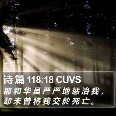 诗 篇 118:18 CUVS Bible Verse Image