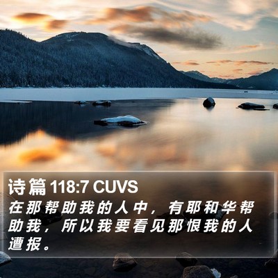 诗 篇 118:7 CUVS Bible Verse Image