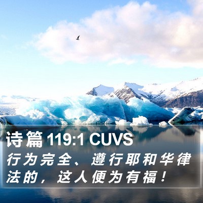 诗 篇 119:1 CUVS Bible Verse Image