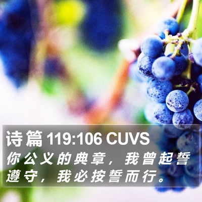诗 篇 119:106 CUVS Bible Verse Image