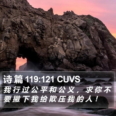 诗 篇 119:121 CUVS Bible Verse Image