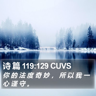 诗 篇 119:129 CUVS Bible Verse Image