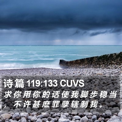 诗 篇 119:133 CUVS Bible Verse Image
