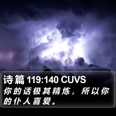 诗 篇 119:140 CUVS Bible Verse Image
