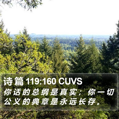 诗 篇 119:160 CUVS Bible Verse Image