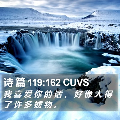 诗 篇 119:162 CUVS Bible Verse Image
