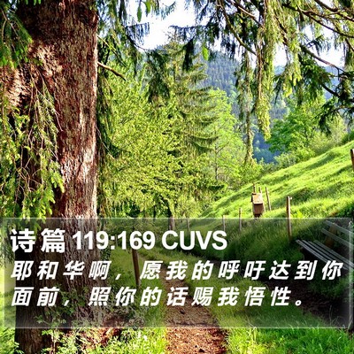 诗 篇 119:169 CUVS Bible Verse Image