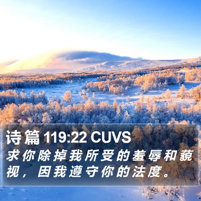 诗 篇 119:22 CUVS Bible Verse Image