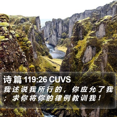 诗 篇 119:26 CUVS Bible Verse Image