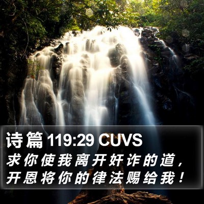 诗 篇 119:29 CUVS Bible Verse Image