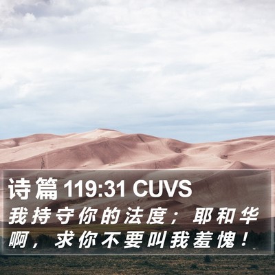 诗 篇 119:31 CUVS Bible Verse Image