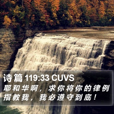 诗 篇 119:33 CUVS Bible Verse Image