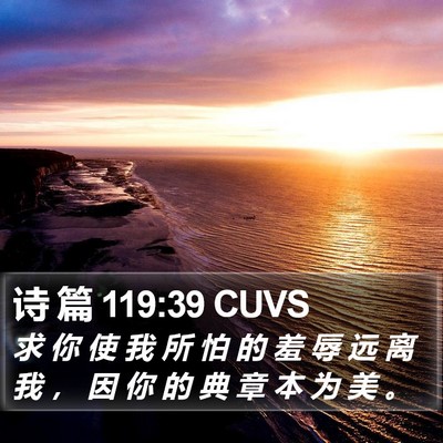 诗 篇 119:39 CUVS Bible Verse Image
