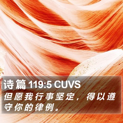 诗 篇 119:5 CUVS Bible Verse Image