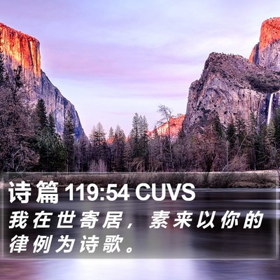 诗 篇 119:54 CUVS Bible Verse Image