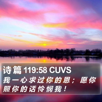 诗 篇 119:58 CUVS Bible Verse Image
