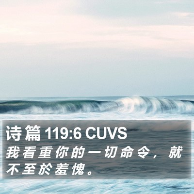 诗 篇 119:6 CUVS Bible Verse Image