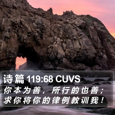 诗 篇 119:68 CUVS Bible Verse Image