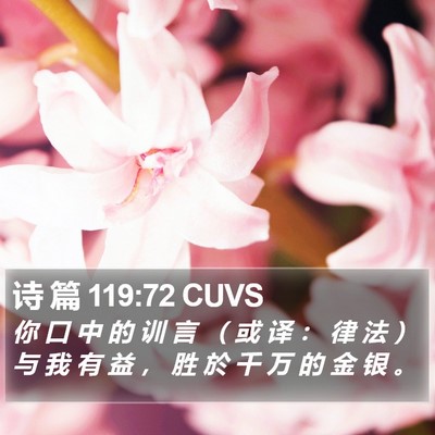 诗 篇 119:72 CUVS Bible Verse Image