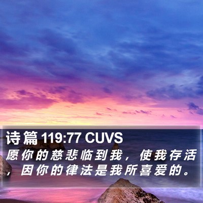 诗 篇 119:77 CUVS Bible Verse Image