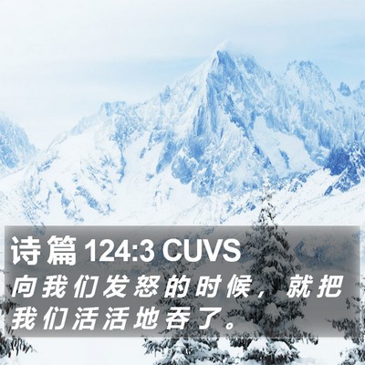 诗 篇 124:3 CUVS Bible Verse Image