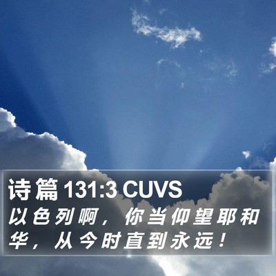 诗 篇 131:3 CUVS Bible Verse Image
