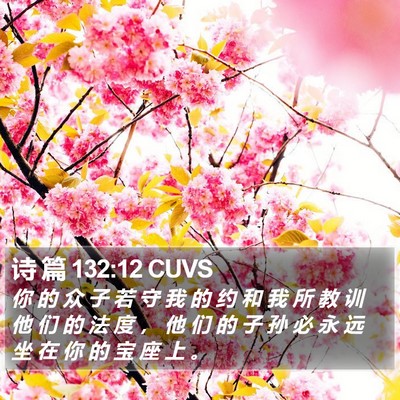 诗 篇 132:12 CUVS Bible Verse Image