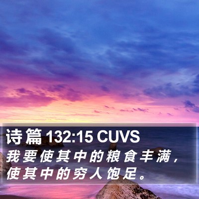 诗 篇 132:15 CUVS Bible Verse Image