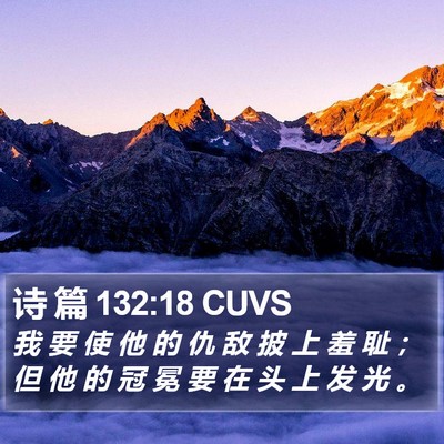 诗 篇 132:18 CUVS Bible Verse Image