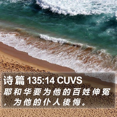 诗 篇 135:14 CUVS Bible Verse Image