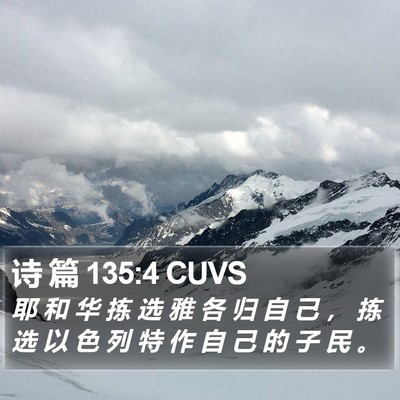 诗 篇 135:4 CUVS Bible Verse Image