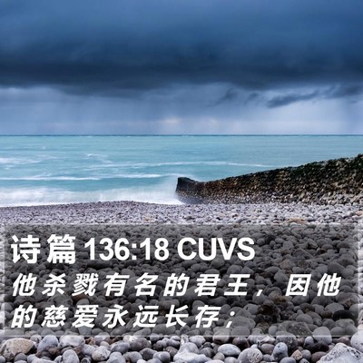 诗 篇 136:18 CUVS Bible Verse Image