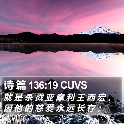 诗 篇 136:19 CUVS Bible Verse Image
