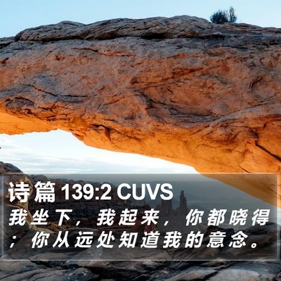 诗 篇 139:2 CUVS Bible Verse Image