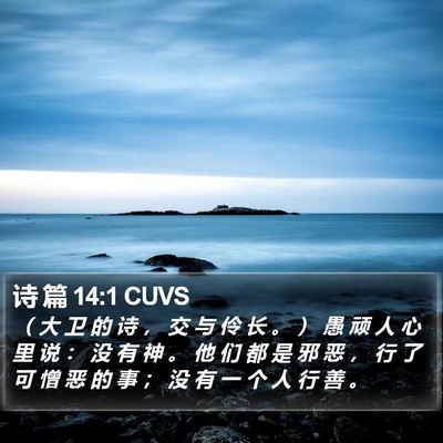 诗 篇 14:1 CUVS Bible Verse Image