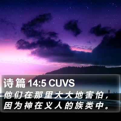 诗 篇 14:5 CUVS Bible Verse Image