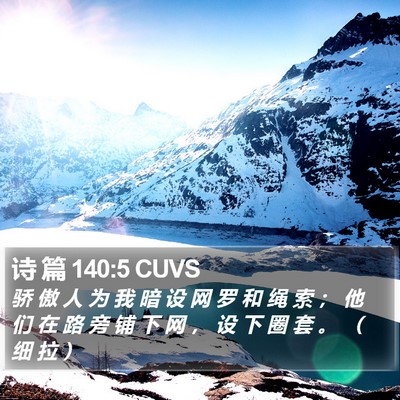 诗 篇 140:5 CUVS Bible Verse Image