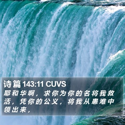 诗 篇 143:11 CUVS Bible Verse Image