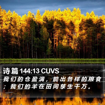 诗 篇 144:13 CUVS Bible Verse Image