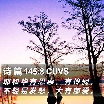 诗 篇 145:8 CUVS Bible Verse Image