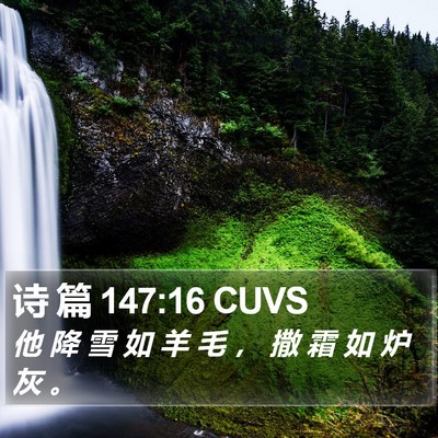 诗 篇 147:16 CUVS Bible Verse Image